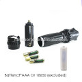 Cree XPE High Power LED Lanterna de alumínio Handheld Powered By 3-AAA Bateria ou 1pcs 18650 Bateria (não incluídas)